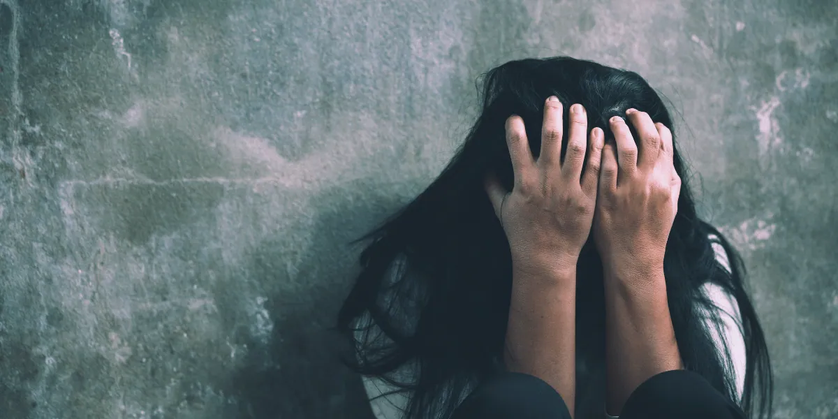 Visual depicting assault victim seeking legal help